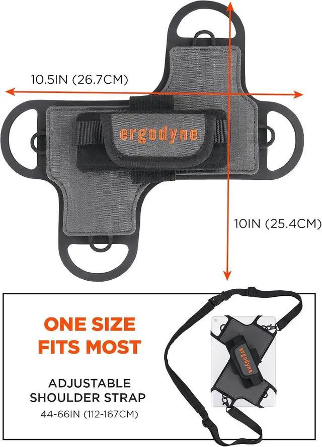 Alt view image 7 of 7 - Squids 5549 Tablet Holder with Detachable Shoulder Strap, Mobile Device Solutions