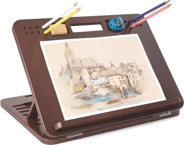 Main image of Bamboo Tabletop Easel, 6-Angle Drawing Board for Desk and Lap