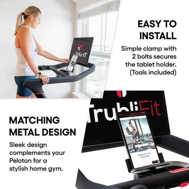 Alt view image 7 of 7 - iPad & Tablet Holder for Peloton Tread, Streaming Treadmill Mount