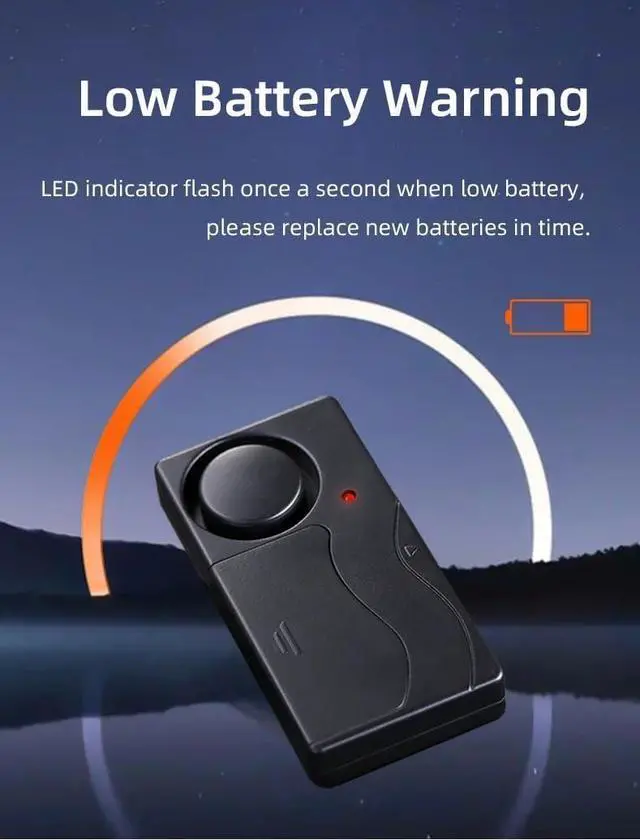 Alt view image 6 of 7 - Wireless Alarm Anti Theft Vibration Door Window Bike Car Alarm