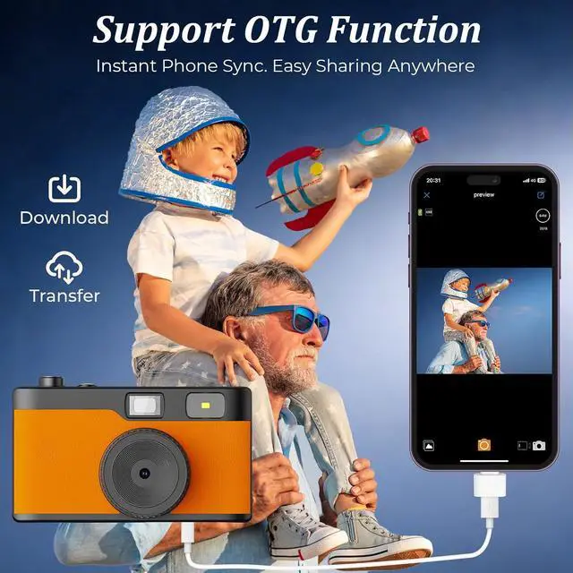 Alt view image 4 of 7 - Vintage Digital Camera, Reusable 12MP Screen Free Retro Digital Camera