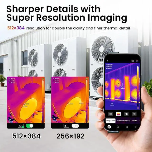 Alt view image 2 of 7 - Wireless Thermal Camera 512×384 for Home HVAC Inspection