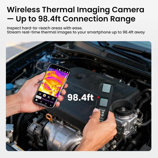 Alt view image 3 of 7 - Wireless Thermal Camera 512×384 for Home HVAC Inspection