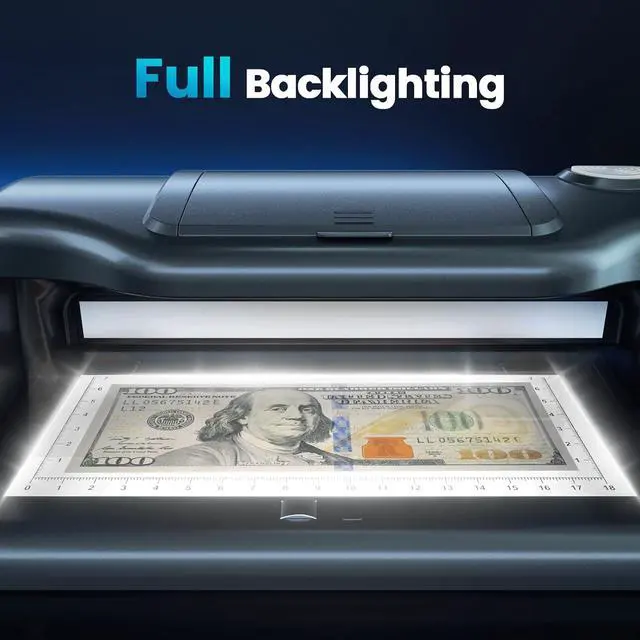 Alt view image 3 of 7 - AL-18 Counterfeit Bill Detector with Dual LED UV Light, 4 Easy Tests of Security Strip, Watermark, Ink, Magnifying, Counterfeit Money Detector Machine, Money Checker of All Currency & Cards