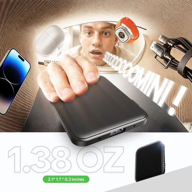 Alt view image 6 of 7 - 136GB (18800 Hour) Double-Sided Magnetic Voice Activated Recorder, Audio Recorder AI Smart Noise Reduction, MP3 & USB-C Digital Voice Recorder, 100H Continuous Recording Device for Meetings/Interviews