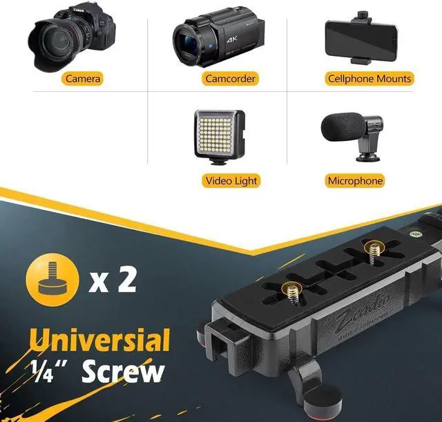 Alt view image 5 of 7 - Camera Smartphone Stabilizer, Handheld Video Grip Rig, Fits for All Camera, Camcorder, DSLR and for All iPhone and Android Smartphones