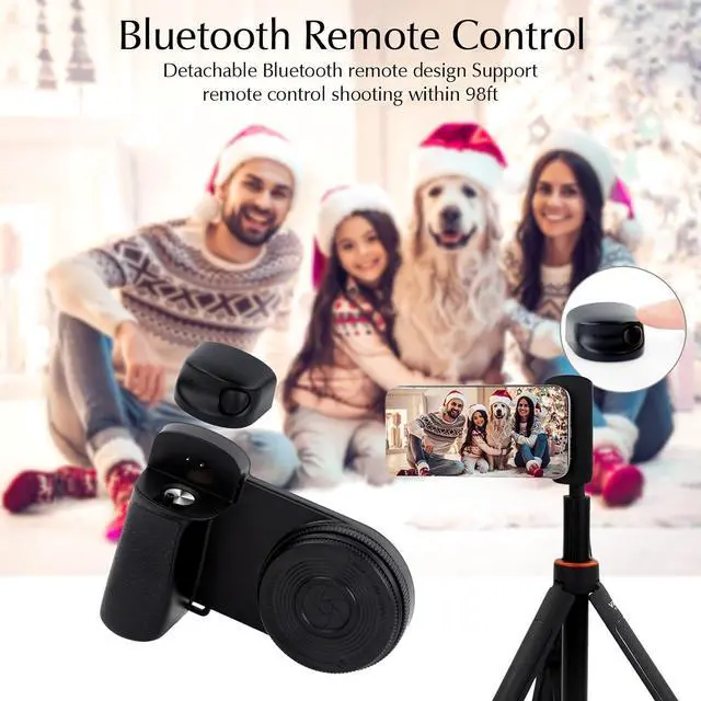 Alt view image 4 of 7 - Magnetic Selfie Ring Light, Rechargeable LED Fill Light with a Mirror for iPhone, Wireless Bluetooth Remote Control for Video Vlog Photo Shooting Acccessory Compatible with Magsafe