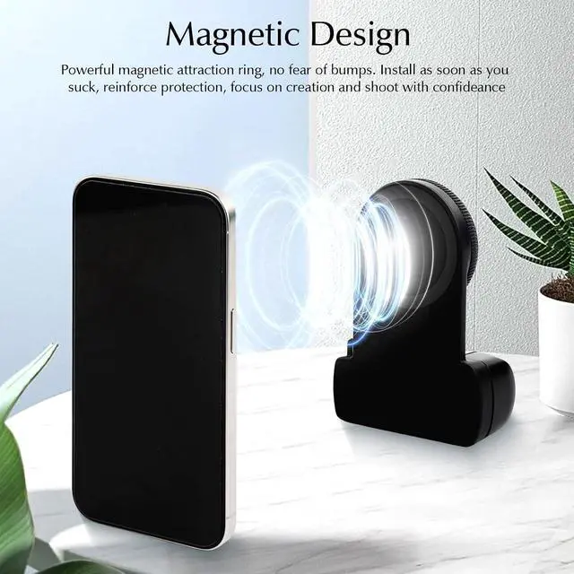 Alt view image 3 of 7 - Magnetic Selfie Ring Light, Rechargeable LED Fill Light with a Mirror for iPhone, Wireless Bluetooth Remote Control for Video Vlog Photo Shooting Acccessory Compatible with Magsafe