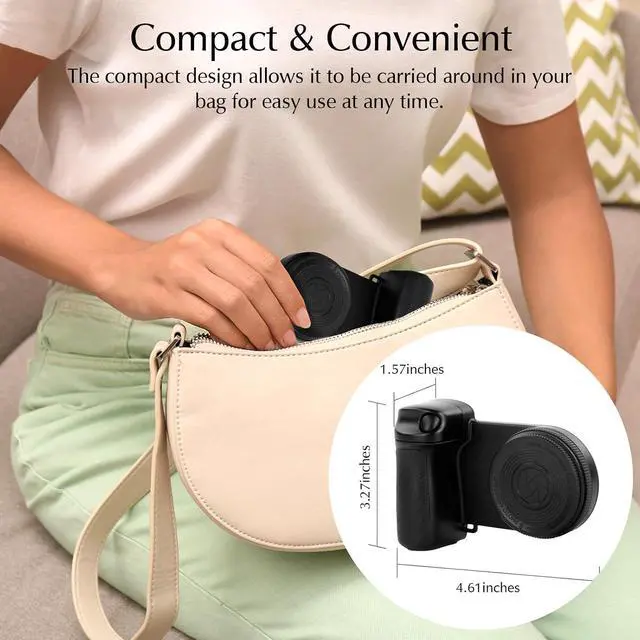 Alt view image 7 of 7 - Magnetic Selfie Ring Light, Rechargeable LED Fill Light with a Mirror for iPhone, Wireless Bluetooth Remote Control for Video Vlog Photo Shooting Acccessory Compatible with Magsafe