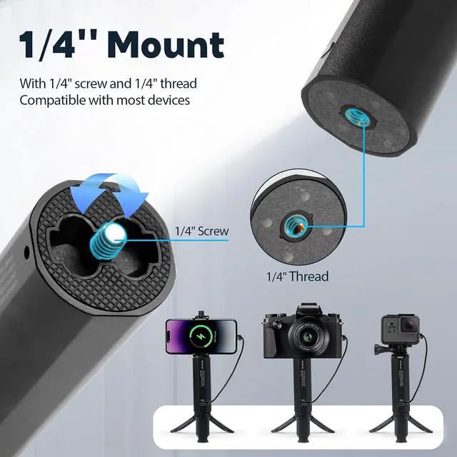 Alt view image 3 of 7 - PA01 Battery Hand Grip for Smartphone/Mirrorless/Action Camera