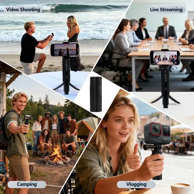Alt view image 7 of 7 - PA01 Battery Hand Grip for Smartphone/Mirrorless/Action Camera