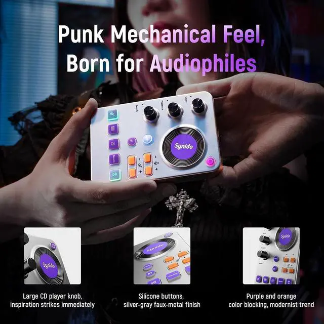 Alt view image 6 of 7 - Wireless Guitar Sound Card, 24bit/96kHz Low Latency Audio Interface