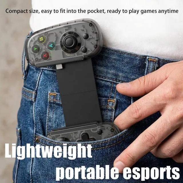 Alt view image 7 of 7 - USB-C Wired & Wireless Mobile Game Controller for iPhone, Android USB-C Phones, PC, Switch - Supports Xbox/PS/Steam Remote Play & Cloud Gaming - Hall Effect Joysticks, Turbo, Vibration
