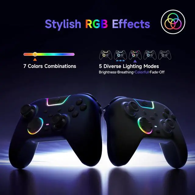 Alt view image 2 of 7 - X05Pro Wireless Gaming Controller for PC, Switch, Android/iOS