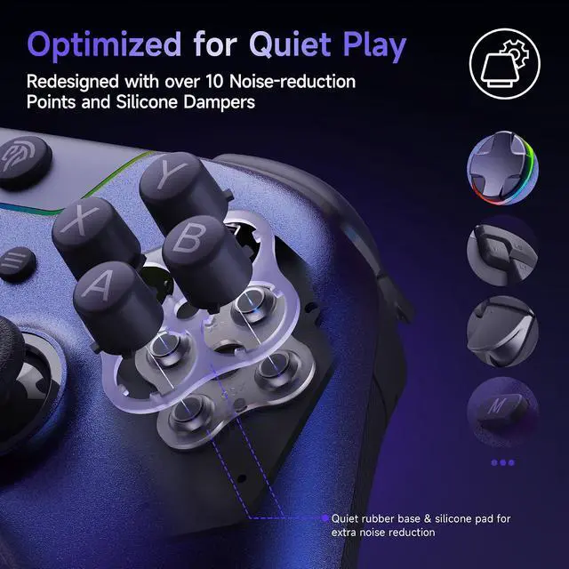 Alt view image 5 of 7 - X05Pro Wireless Gaming Controller for PC, Switch, Android/iOS