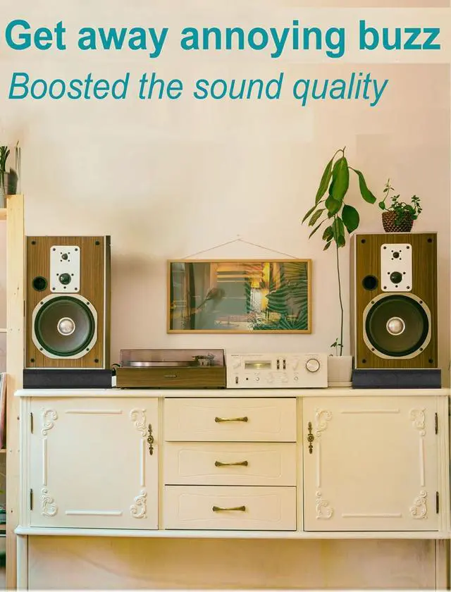 Alt view image 2 of 7 - 2-Pack for 8''- 10'' Studio Monitor Noise Isolation Pads Subwoofer Platform Speaker Riser 3-Layer Acoustic Stand Foam Stereo Vibration Isolation Stabilizer Base (15.5'' x 13'')