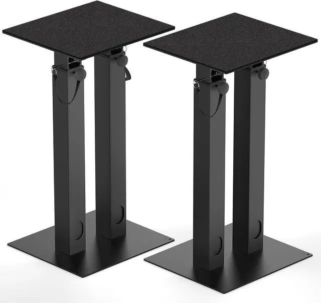 Main image of Universal Speaker Stand Pair, Height Adjustable Speaker Stand 16.7"-29.3"