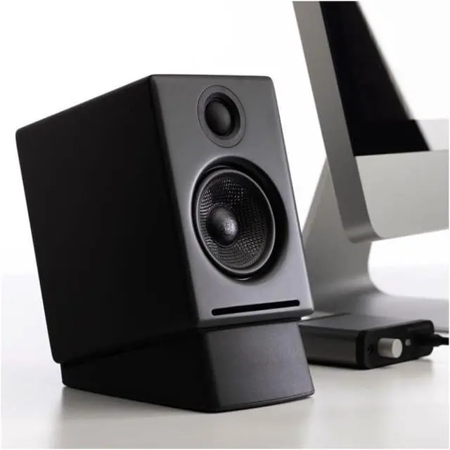 Alt view image 2 of 6 - DS2M Metal Speaker Stands Pair Steel Desktop Speaker Stands