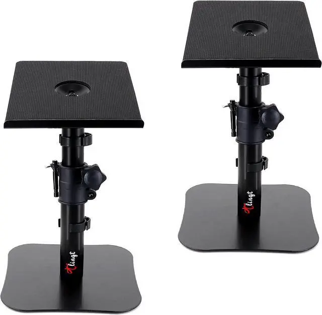 Main image of Tlingt Desktop Speaker Stands Pair, Sturdy Flat Base, Height & Tilt Adjusts