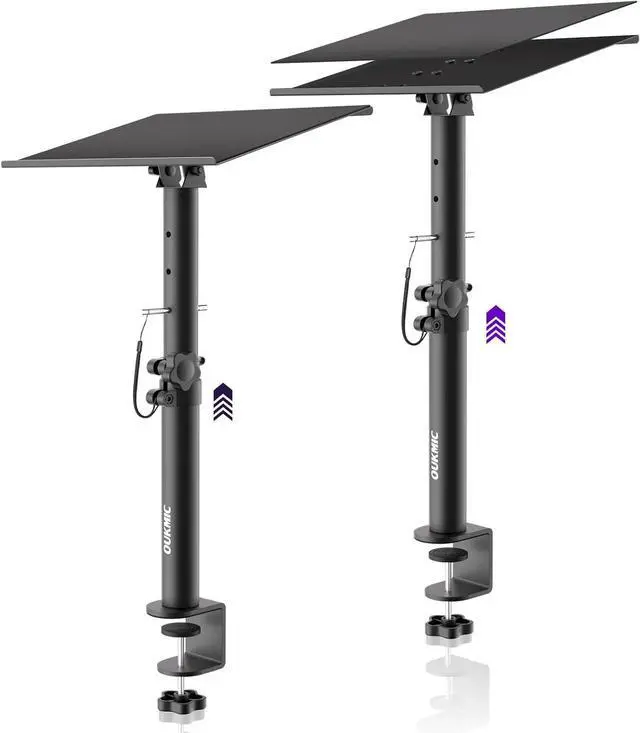 Main image of Clamp On Desktop Studio Monitor Speaker Stands Pair