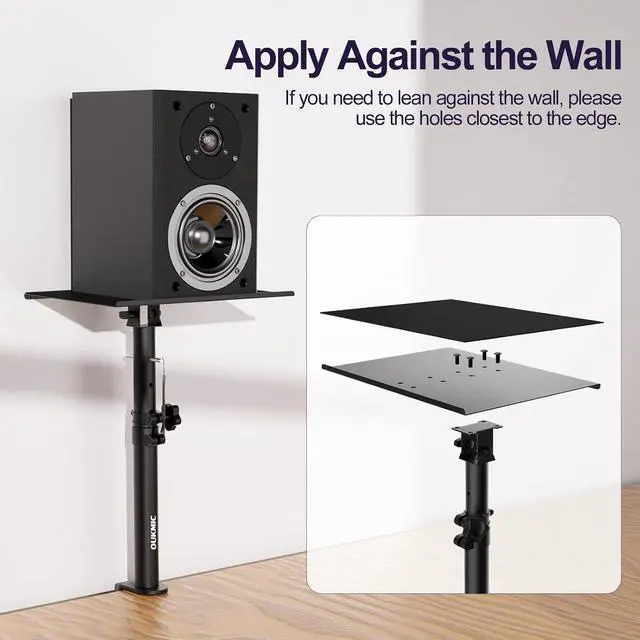 Alt view image 3 of 7 - Clamp On Desktop Studio Monitor Speaker Stands Pair
