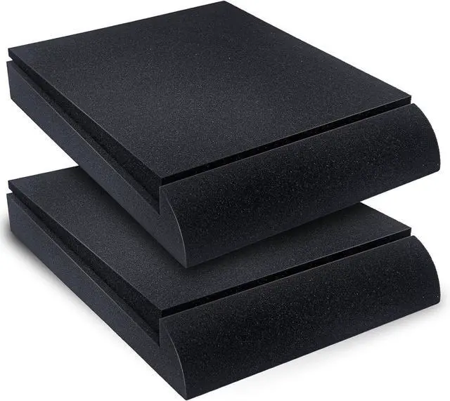 Main image of Studio Monitor Sound Isolation Pads - 6"-8" High-Density Foam Pads Prevent Vibrations - Angled Speaker Riser