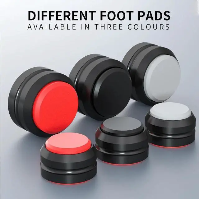 Alt view image 4 of 6 - Audio Speaker Aluminum/Silicone Isolation Feet Turntable Damper Vibration Stopper Stand Absorption Shock Pad for Amplifier Preamp DAC Devices 4Pcs (Gray, 1.73"x1.18")