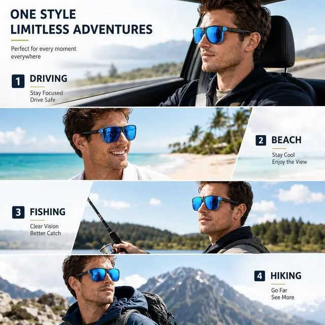 Alt view image 6 of 7 - Smart BT Glasses Men, Open-Ear Audio, 8H Playtime, Mic & Speakers