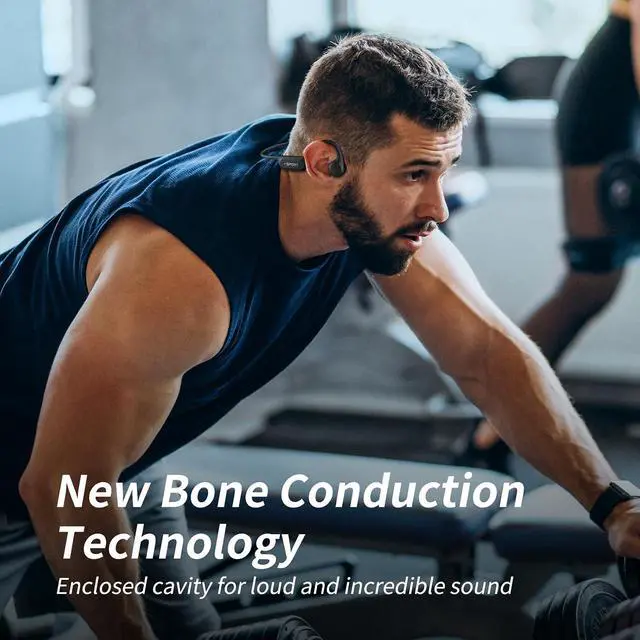 Alt view image 2 of 7 - Bone Conduction Headphones Bluetooth 6.0 Open Ear Wireless with Mic