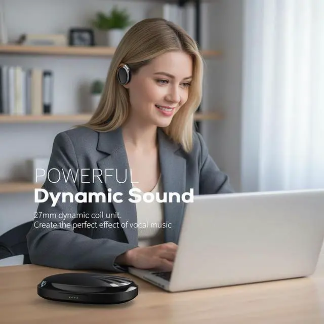 Alt view image 2 of 7 - Wireless Open Ear Headphones with Ear Hook, Bluetooth 5.4, Clip-On Design