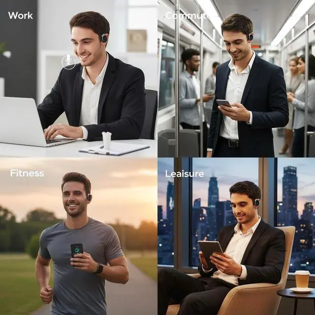 Alt view image 5 of 7 - Wireless Open Ear Headphones with Ear Hook, Bluetooth 5.4, Clip-On Design