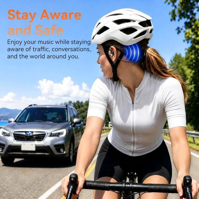 Alt view image 4 of 7 - Open Ear Headphones, Bluetooth 6.0 Air Conduction Sports Earbuds, 19g