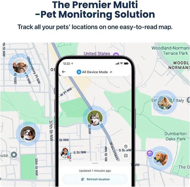 Alt view image 4 of 4 - AI GPS Dog Tracker, Virtual Fence & AI Health Monitor, Waterproof