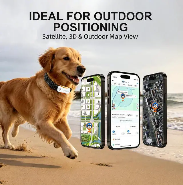 Alt view image 5 of 7 - GPS Dog Tracker, 12-Mo Sub, Real-Time Loc, E-Fence, Health Monitor