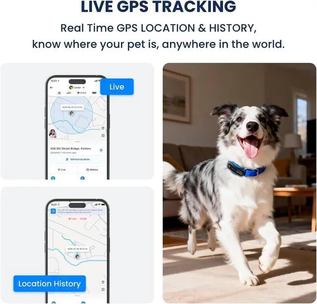 Alt view image 3 of 7 - AI GPS Dog Tracker, Virtual Fence & AI Health Monitor, Waterproof