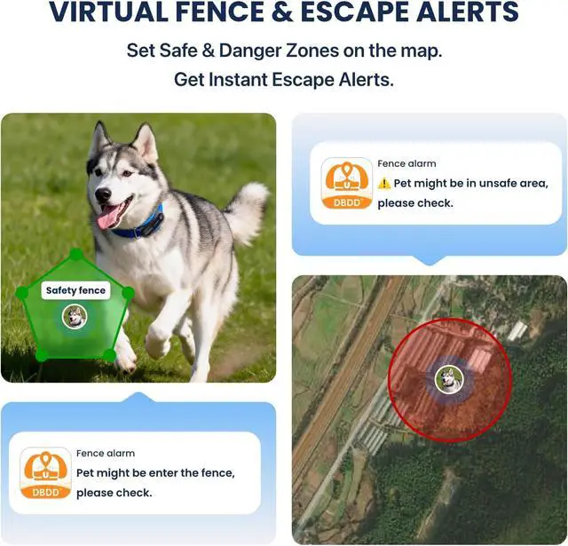 Alt view image 4 of 7 - AI GPS Dog Tracker, Virtual Fence & AI Health Monitor, Waterproof