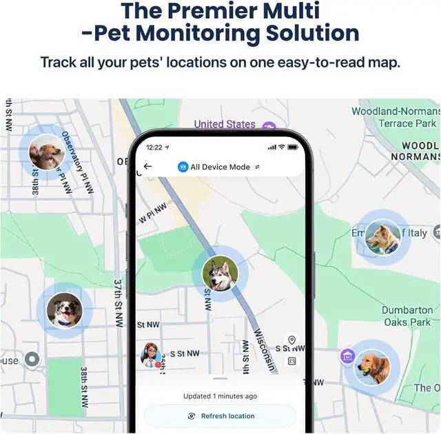 Alt view image 7 of 7 - AI GPS Dog Tracker, Virtual Fence & AI Health Monitor, Waterproof
