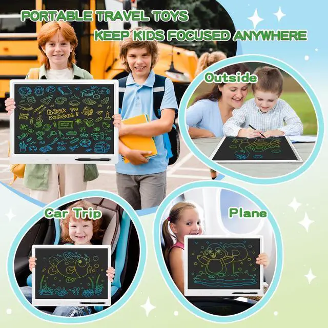 Alt view image 5 of 6 - 18 Inch LCD Writing Tablet, Large Drawing Pad for Kids & Adults