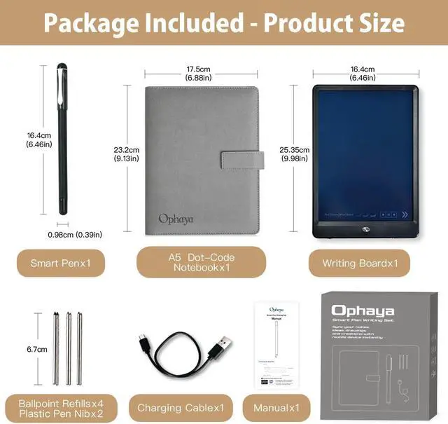 Alt view image 6 of 7 - Digital Smart Pen Smart Notebook and Board Writing Set for Note Taking