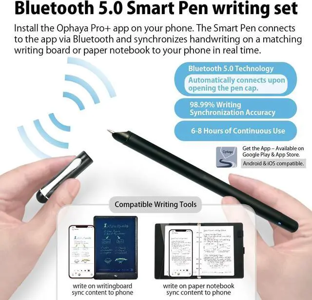 Alt view image 2 of 7 - Smart Pen for Note Taking with Digital Smart Notebook and Writing Board, Real-time Sync for Digitizing,Convert to Text,Storing,Sharing Paper Notes via APP on Smartphone(Android and iOS)
