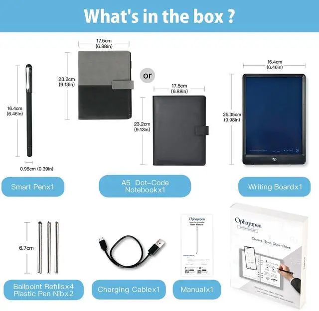 Alt view image 6 of 7 - Smart Pen for Note Taking with Digital Smart Notebook and Writing Board, Real-time Sync for Digitizing,Convert to Text,Storing,Sharing Paper Notes via APP on Smartphone(Android and iOS)