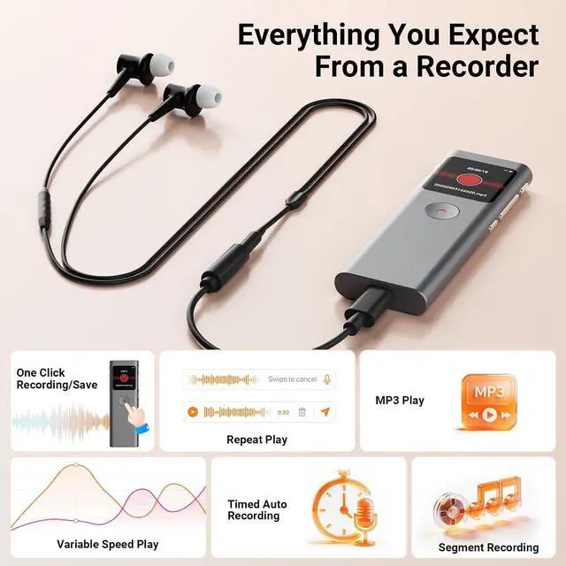 Alt view image 3 of 7 - AI Voice Recorder, Transcribe & Summarize with AI Note Taker