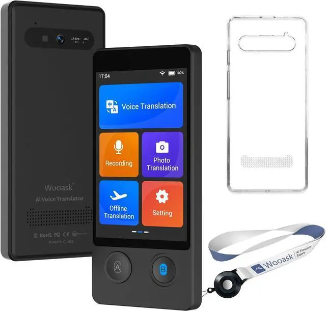 Main image of W12 Language Translator Device, 2026 Upgraded AI Translator No WiFi Needed Support ChatGPT, 140+ Languages Instant Translator Support Offline/Recording/Photo Translation for Travel Business
