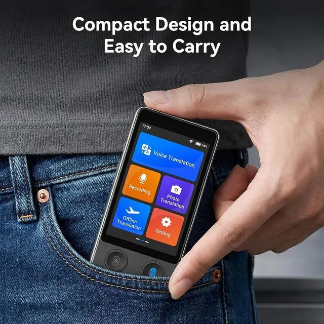 Alt view image 7 of 7 - W12 Language Translator Device, 2026 Upgraded AI Translator No WiFi Needed Support ChatGPT, 140+ Languages Instant Translator Support Offline/Recording/Photo Translation for Travel Business