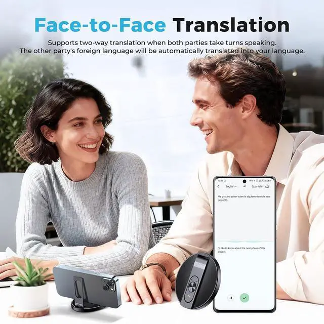 Alt view image 3 of 7 - AI Language Translator Device, 3-in-1 AI Translator Device Real Time, Support 146 Languages, Pocket Instant Translator, traductor de idiomas portatil Recording Photo for Meeting Lecture Travel