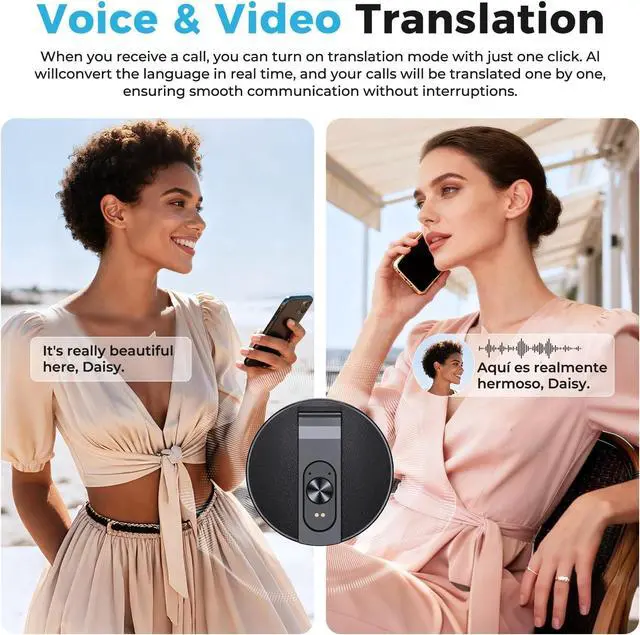 Alt view image 5 of 7 - AI Language Translator Device, 3-in-1 AI Translator Device Real Time, Support 146 Languages, Pocket Instant Translator, traductor de idiomas portatil Recording Photo for Meeting Lecture Travel