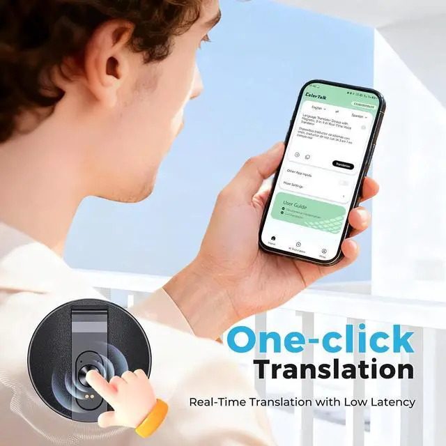 Alt view image 7 of 7 - AI Language Translator Device, 3-in-1 AI Translator Device Real Time, Support 146 Languages, Pocket Instant Translator, traductor de idiomas portatil Recording Photo for Meeting Lecture Travel
