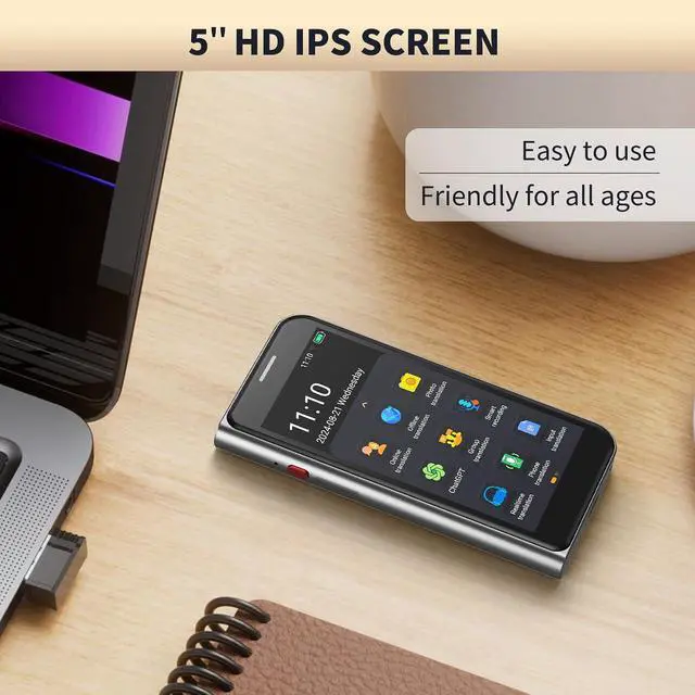 Alt view image 6 of 7 - Language Translator Device No Wifi Needed, High-end Upgraded Ai Translator, Offline Real-Time Voice Spainish Translation, Support 150 Languages, Recording&Photo Premium Translation Device for Business