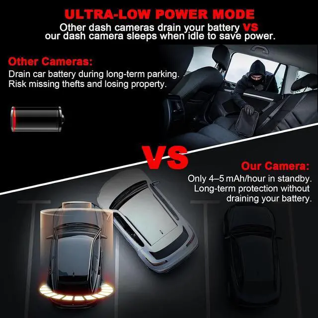 Alt view image 4 of 7 - 4G LTE Dash Cam with Live Streaming, Car Vandalism Security Camera