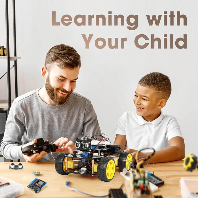 Alt view image 7 of 7 - Smart Robot Car Robotics Kit for Kids Ages 8-12 & 12-16 Arduino & Scratch Compatible, App Control, STEM Coding Toys & Gifts for Kids and Teens